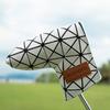 BAIRBRE Golf Putter Covers,Blade Putter Cover Mallet Putter Haedcovers Leather Golf Club Covers Putter Headcover with Magnetic for Scotty Cameron Taylormade Titleist Odyssey,White view 2