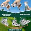BAIRBRE Golf Putter Covers,Blade Putter Cover Mallet Putter Haedcovers Leather Golf Club Covers Putter Headcover with Magnetic for Scotty Cameron Taylormade Titleist Odyssey,White view 3