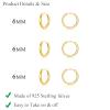 3 Pairs Gold Hoop Earrings 14K Gold Plated Small Hoops Cartilage Huggie Earrings for Women Men (6MM) view 2