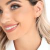 3 Pairs Gold Hoop Earrings 14K Gold Plated Small Hoops Cartilage Huggie Earrings for Women Men (6MM) view 3