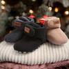 Ohwawadi Baby Booties Infant Baby Boys Girls Slippers Warm Dress Shoes Soft Newborn Crib Sock Shoes Black 0-6 Months view 2