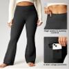 Heathyoga Cargo Pants Women Fleece Lined Leggings Waterproof Hiking Pants Women Thermal Pants Warm Wide Leg Sweatpants Winter view 4