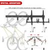Ultrawall Swivel Bike Storage Rack, Adjustable Wall Mounted Bike Rack for Garage, Vertical Bike Hanger for Indoor Bicycle Storage, Space Saving Bike Holder view 2