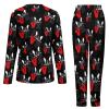 Boston Terriers Classic Pajamas for Women Set Long Sleeve Fit Loungewear Pjs Two Piece with Pockets 4XL view 4