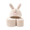 UNbit Cute Cartoon Rabbit Ear Protector WithThree Functions Of Hat Scarf And Gloves Dog Ear Earmuffs Earmuffs (Color : A, Size : One Size) view 1