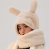 UNbit Cute Cartoon Rabbit Ear Protector WithThree Functions Of Hat Scarf And Gloves Dog Ear Earmuffs Earmuffs (Color : A, Size : One Size) view 2