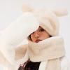 UNbit Cute Cartoon Rabbit Ear Protector WithThree Functions Of Hat Scarf And Gloves Dog Ear Earmuffs Earmuffs (Color : A, Size : One Size) view 3