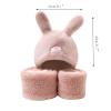 UNbit Cute Cartoon Rabbit Ear Protector WithThree Functions Of Hat Scarf And Gloves Dog Ear Earmuffs Earmuffs (Color : A, Size : One Size) view 4