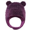Bear Baby Winter Hat Toddler Earflap Beanie Unisex Infant Snow Cap Warm Fleece Kids Trapper Hats for Girls Boys 0-36M(Dark Purple,M) view 1