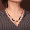 Jewever Citrine Long Necklaces for Women 7 Chakra Beaded Necklace Tumbled Stones Healing Crystals Spiritual November Birthstone Jewelry Reiki Energy Balance Gifts Adjustable (24"-30") view 2