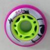 UZIAH 64mm Inline Skate Wheels 85A Indoor Outdoor Skates Wheels Premium Replacement Wheels Silent PU Durable Skate Wheels 8-Pack,Pink view 3
