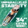 Hiwave Inflatable Stand Up Paddle Board 11*34*6 Sup Board, 350lbs Capicity, Pet Friendly Paddle Board for Ocean&Lake, w/Kayak Seat, 4pc Kayak Loating Paddle view 3
