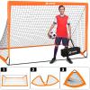 Kids Soccer Goals for Backyard Set of 2, 4 x 3 ft/6 x 4 Toddler Soccer Goal Training Equipment with Soccer Ball, Cones, Pop Up Soccer Net for Kids Age 3-5 4-6 6-8 8-12 10-12 Outdoor Games Sports Gifts view 4