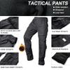 OCANXUE Men's Fleece Lined Tactical Pants Waterproof Hiking Pants Casual Thermal Cargo Pants Winter Insulated Work Pants with 10 Pockets Black 36 view 4
