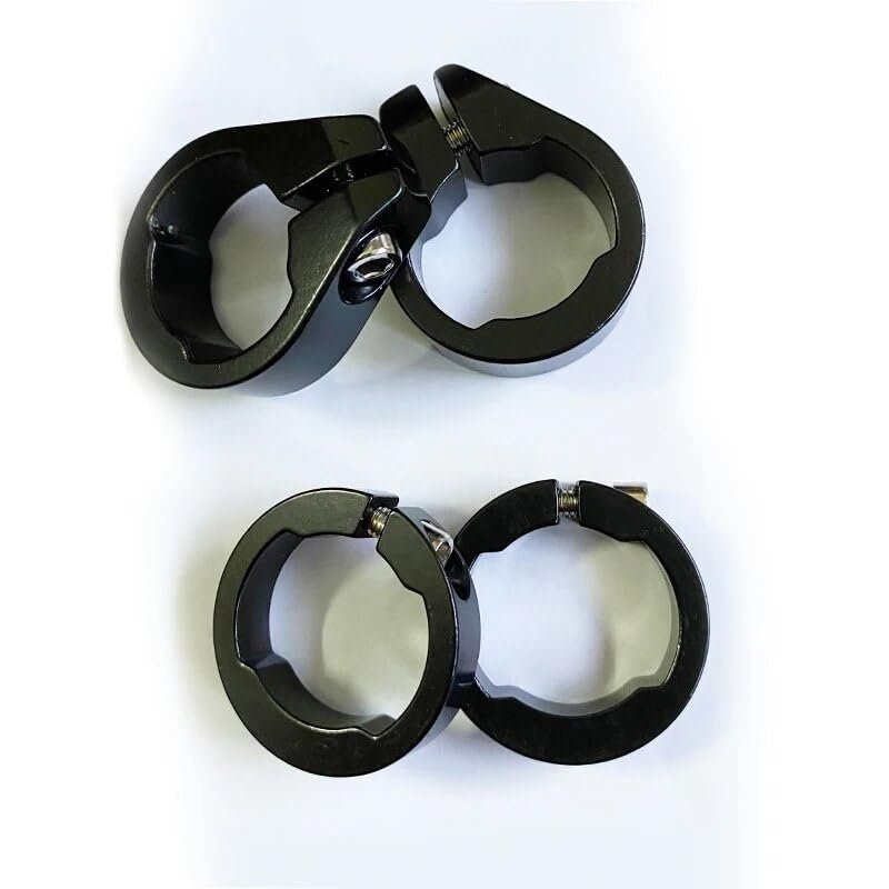 BBxunsless Mountain Bike Handlebar Cover Lock Ring BMX Bike Parts Riding Grip Lock Ring Bicycle Aluminum Alloy Handlebar Lock Ring (Black)