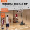 VEVOR Basketball Hoop, 54 inch Basketball Hoops Goal, 7.6-10 ft Adjustable Height Portable Backboard Hoop Court, Mobile Stand with Wheels Weighted Base, Youth&Adults, Basketball Hoop Outdoor/Indoor view 2