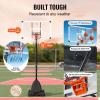 VEVOR Basketball Hoop, 54 inch Basketball Hoops Goal, 7.6-10 ft Adjustable Height Portable Backboard Hoop Court, Mobile Stand with Wheels Weighted Base, Youth&Adults, Basketball Hoop Outdoor/Indoor view 4