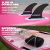Hiwave Inflatable Stand Up Paddle Board 11*34*6 Sup Board, 420 lbs Capacity Adult&Youth Paddle Board, Pet Friendly for Ocean&Lake, w/Double Action Hand Pump Pink view 4