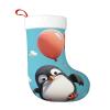 BTCOWZRV Personalized Cute Penguin with Balloon Christmas Stockings 18" Large Stockings Santa Classic Xmas Fireplace Hanging Stockings for Family Stocking Gifts Holiday Decoration Season Party Decor view 1