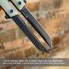 FORESAIL Flipper Pocket Folding Knife,DC53 Steel Blade and G10 Handle. With pocket clip and glass breaker,men's pocket knife hiking trip EDC tool Knife (Natural G10 Handle) view 3