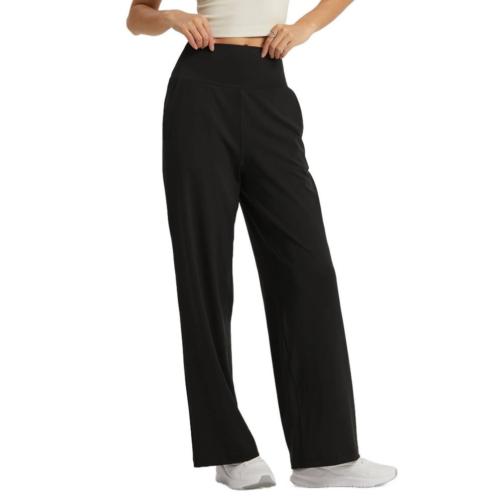 Miskyn Autumn and Winter Yoga Straight-Leg Pants Pocket Wide-Leg Pants Women's Loose Nude Feel Sports Trousers