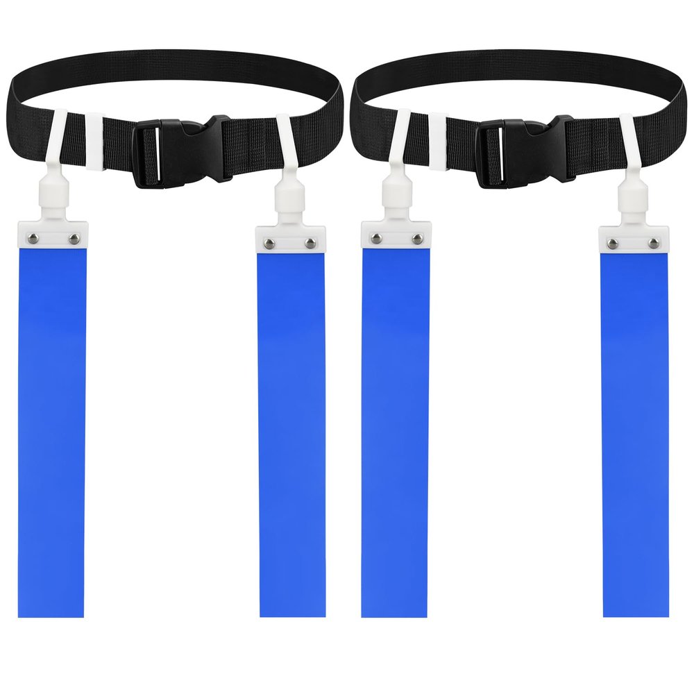 Adjustable Flag Football Belt Set, with Belt and Flags, for Youths, Adults