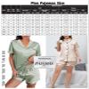4Pcs Womens Satin Silky Pajama Sets Short Sleeve Shirt XS-4XL Floral Pajamas Set Soft PJ Loungewear Sleepwear view 2