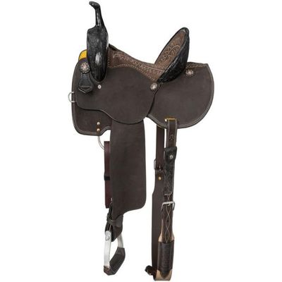 Silver Royal Booker Roughout Barrel Saddle 14
