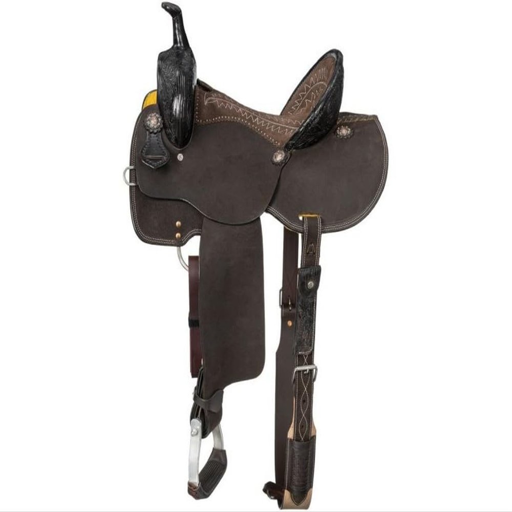 Silver Royal Booker Roughout Barrel Saddle 14