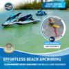 WAVESRX Beach Anchoring Bundle for PWC | 12" WaveCobra Aluminum Spike Stern Anchor + 7ft AnchorMate Flat Bungee (Stretches to 14ft) | Ultra-Light Patented Design Keeps Your Jet Ski Securely Anchored view 2