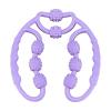 Kokiya Leg Massage Roller Deep Tissue Massage Roller 8 Wheels Handheld Thigh Roller Massage Rollers for Muscles for Arm Indoor Yoga Gym Fitness, Purple