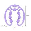 Kokiya Leg Massage Roller Deep Tissue Massage Roller 8 Wheels Handheld Thigh Roller Massage Rollers for Muscles for Arm Indoor Yoga Gym Fitness, Purple view 4