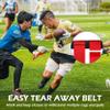 Uikro Flag Football Belts, 14 Player Adjustable Flag Football Set for Sports Training Competition (Red & Blue) view 2