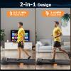 Goplus Walking Pad, Under Desk Treadmill for Home and Office, Walking Pad Treadmill Under Desk with 265 lbs Capacity, 12 Preset Programs, Watch-Like Remote Control, LED Touch Screen, Installation-Free view 2