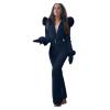 ZHOUYF Womens One Piece Ski Suits Thick Warm Onesie Coats Hooded Jumpsuits Winter Outdoor Windproof Snowsuits Snow Sports view 1