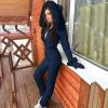 ZHOUYF Womens One Piece Ski Suits Thick Warm Onesie Coats Hooded Jumpsuits Winter Outdoor Windproof Snowsuits Snow Sports view 3