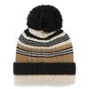 47 Women's Natural New Orleans Saints Barista Cuffed Knit Hat with Pom view 2