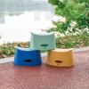 ZFish Plastic Thickened Folding Stool-Portable Outdoor Chair,Mini Mazar,Suitable for Fishing,Outdoor Camping Short Stool. Yellow view 2