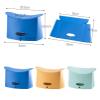 ZFish Plastic Thickened Folding Stool-Portable Outdoor Chair,Mini Mazar,Suitable for Fishing,Outdoor Camping Short Stool. Yellow view 3