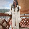 ZHOUYF Womens One Piece Ski Suits Thick Warm Onesie Coats Hooded Jumpsuits Winter Outdoor Windproof Snowsuits Snow Sports view 2