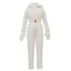 ZHOUYF Womens One Piece Ski Suits Thick Warm Onesie Coats Hooded Jumpsuits Winter Outdoor Windproof Snowsuits Snow Sports view 4