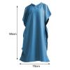 Vaveren Surf Poncho Beach with Hood Water Absorbent Microfiber Light Weight Wetsuit Changing Towel Bathrobe for Bath Adult Sports Surf Swimming, Light Blue, S view 4