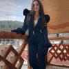 ZHOUYF Womens One Piece Ski Suits Thick Warm Onesie Coats Hooded Jumpsuits Winter Outdoor Windproof Snowsuits Snow Sports view 2
