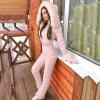 ZHOUYF Womens One Piece Ski Suits Thick Warm Onesie Coats Hooded Jumpsuits Winter Outdoor Windproof Snowsuits Snow Sports view 3