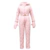 ZHOUYF Womens One Piece Ski Suits Thick Warm Onesie Coats Hooded Jumpsuits Winter Outdoor Windproof Snowsuits Snow Sports view 4