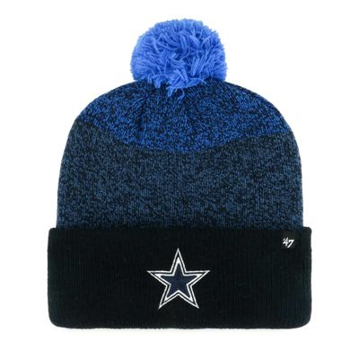47 Men's Navy Dallas Cowboys Dark Freeze Cuffed Knit Hat with Pom