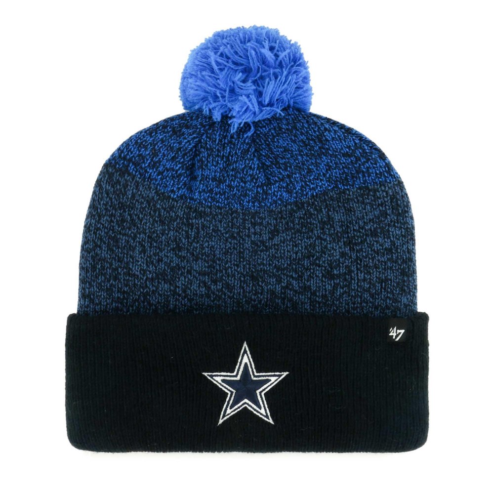 47 Men's Navy Dallas Cowboys Dark Freeze Cuffed Knit Hat with Pom