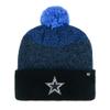 47 Men's Navy Dallas Cowboys Dark Freeze Cuffed Knit Hat with Pom view 1