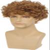 CcxRc Short Wig for Men Blonde Layered Curly Wig Synthetic Halloween Costume Hair Wigs with Wig Cap view 2