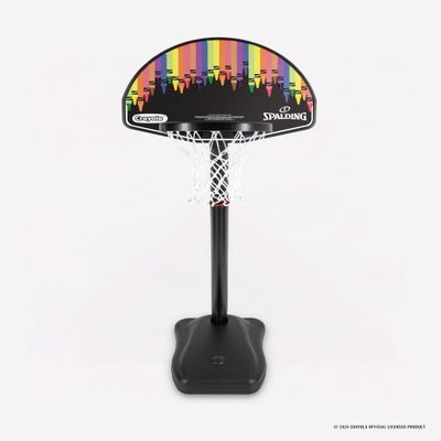 Spalding X Crayola 24" Molded Eco-Composite Telescoping Youth Portable Hoop